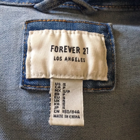 Forever 21 Cropped Premium Denim Jacket - Picture 3 of 3